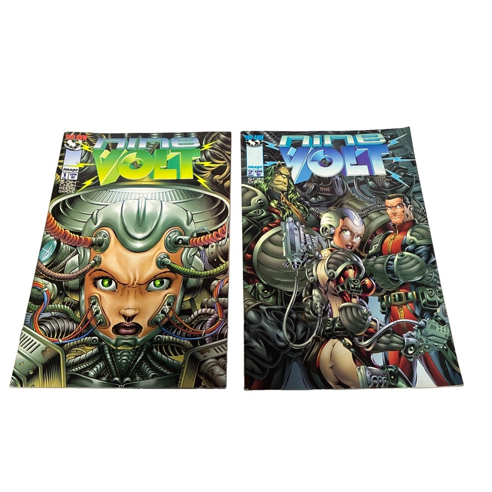 Nine Volt #1 & #2 Image Comics 1997 Top Cow Sci-Fi Comic Book Lot